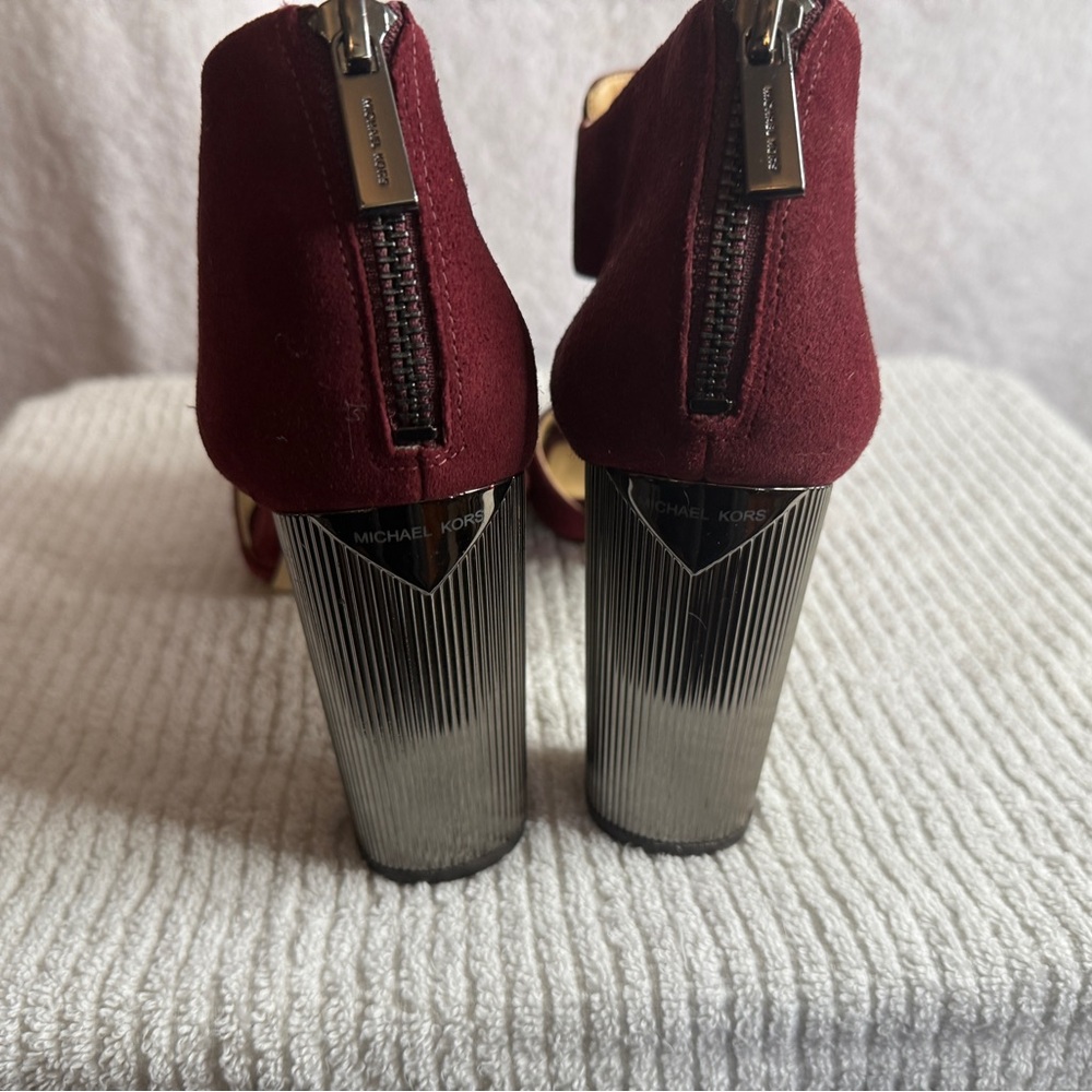Michael Kors Burgundy suede heels ! - Picture 3 of 4